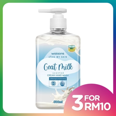WATSONS Goat Milk Scented Cream Hand Wash 500ml