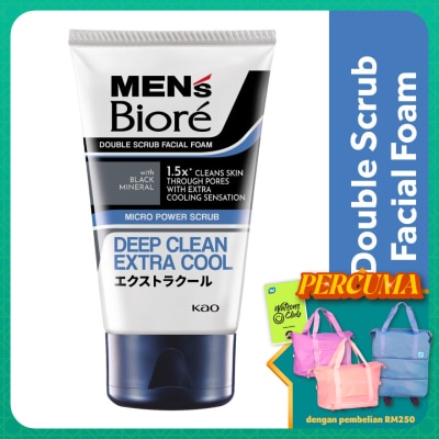 MEN'S BIORE Men'S Double Scrub Extra Cool 100g Face Wash