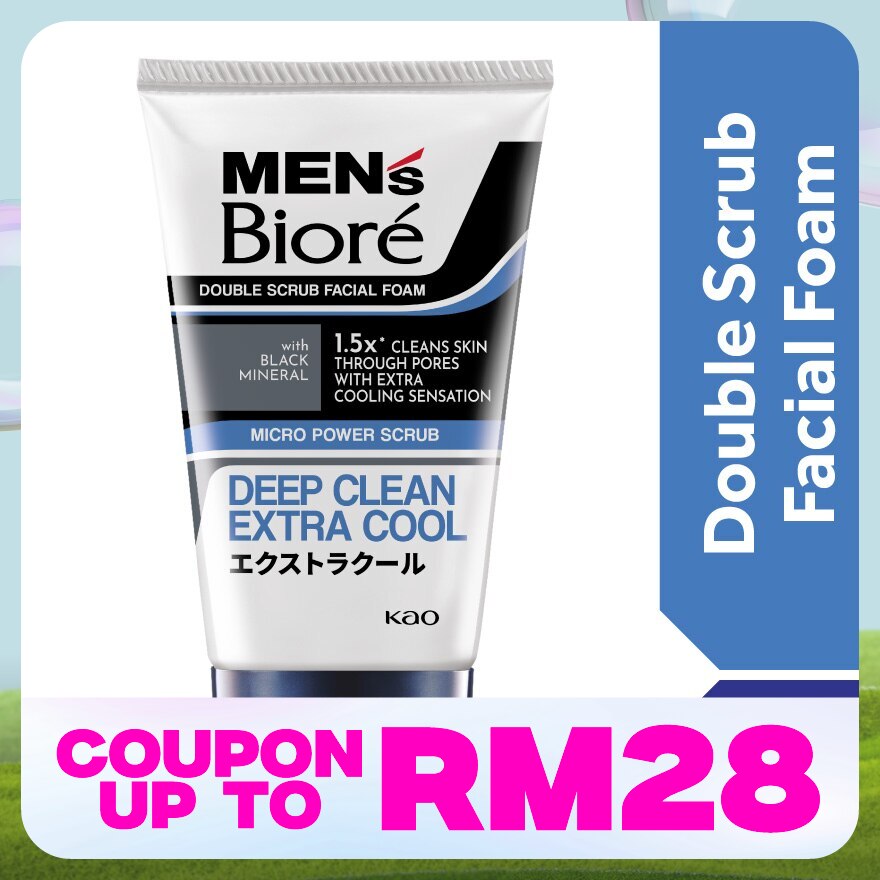 Men'S Double Scrub Extra Cool 100g Face Wash