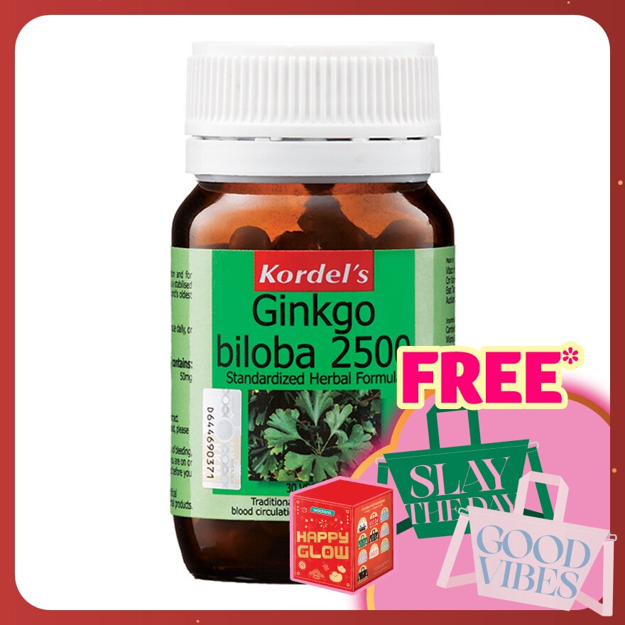 Ginkgo Biloba 2500mg 30 vegecaps