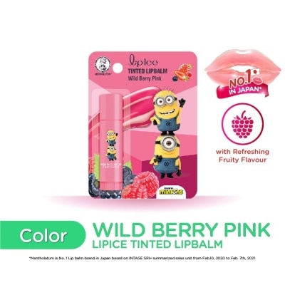 MENTHOLATUM LIPCARE Fruity Lipbalm Wild Berry Pink (Minion)