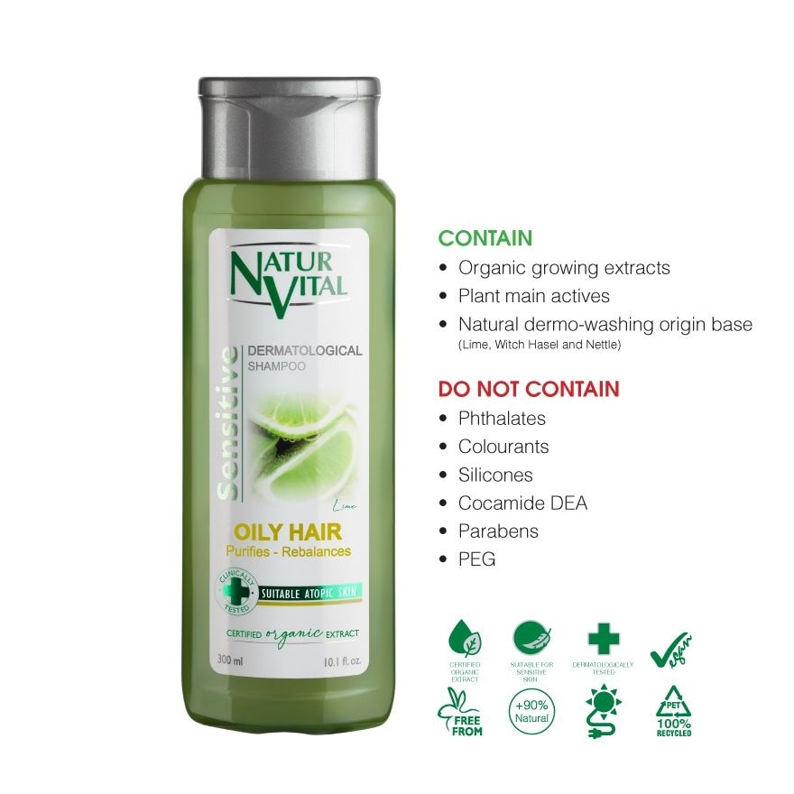 Sensitive Shampoo - Lime - Oily Hair 300ML