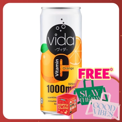 VIDA 1000mg Orange Flavor Carbonated 325ML