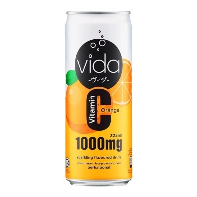 VIDA 1000mg Orange Flavor Carbonated 325ML