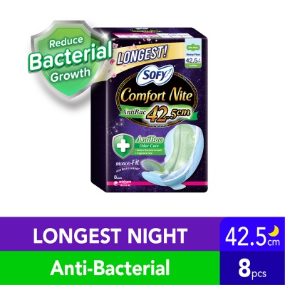 SOFY - Comfort Nite Antibac Slim Wing 42.5cm 8's image