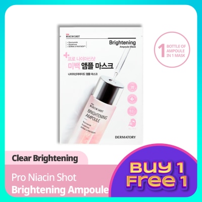 DERMATORY Pro Niacin Shot Brightening Ampoule Mask 1s