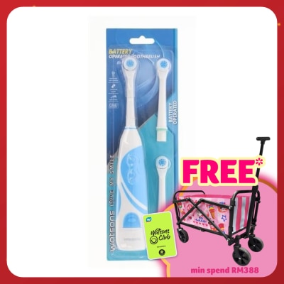 WATSONS Battery Operate Toothbrush 1'S + Refill Head 2's