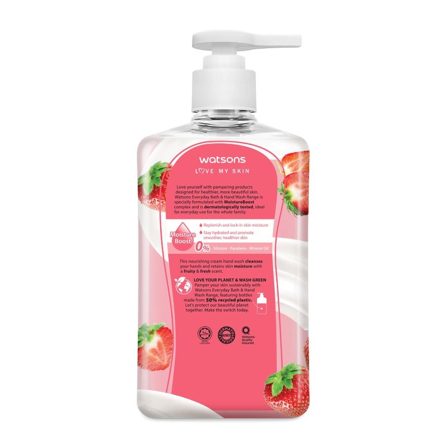 STRAWBERRY & YOGHURT SCENTED CREAM HAND WASH image