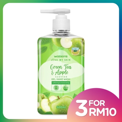 WATSONS GREEN TEA & APPLE SCENTED GEL HAND WASH
