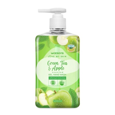 WATSONS - GREEN TEA & APPLE SCENTED GEL HAND WASH image