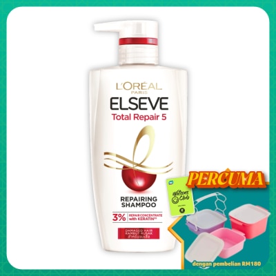 L'OREAL PARIS ELSEVE - Elseve Total Repair 5 Shampoo 620ml