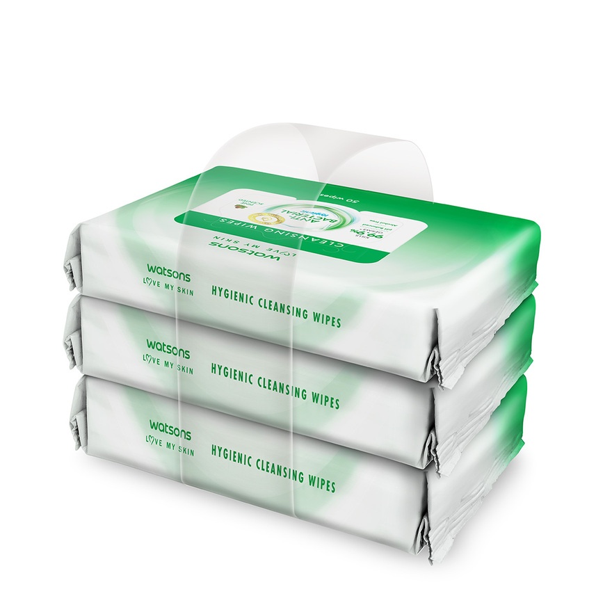 Antibacterial Cleansing Wipes 50sx3 image