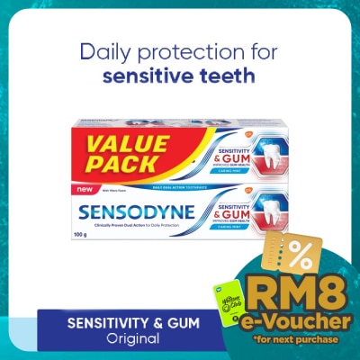 SENSODYNE Sensitivity & Gum Original Sensitive Toothpaste 100gx2