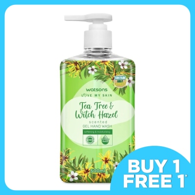 WATSONS TEA TREE & WITCH HAZEL SCENTED GEL HAND WASH
