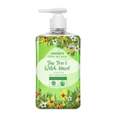 WATSONS TEA TREE & WITCH HAZEL SCENTED GEL HAND WASH