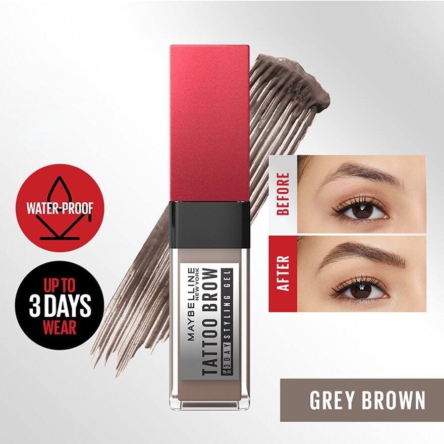 Tattoo Brow 3-Day Styling Gel Grey Brown