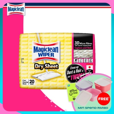 MAGICLEAN  Floor Cleaning Wiper Dry Sheet 20s