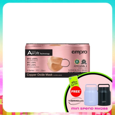 EMPRO - Aerofit Copper Oxide V Series  3PLY Face Mask 50's