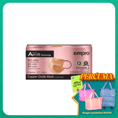 EMPRO - Aerofit Copper Oxide V Series  3PLY Face Mask 50's