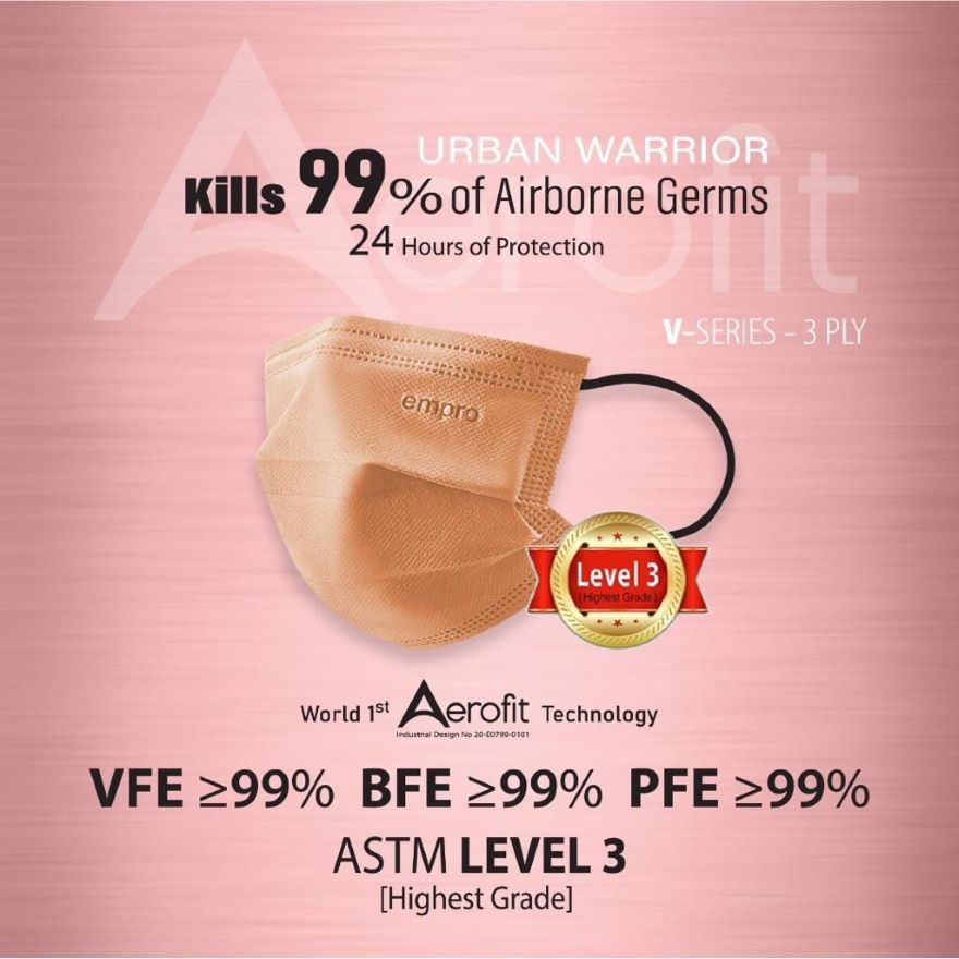 Aerofit Copper Oxide V Series 3PLY Face Mask 50's image