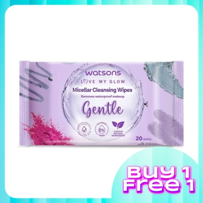WATSONS 3-in-1 Micellar Facial Cleansing Wipes 20S