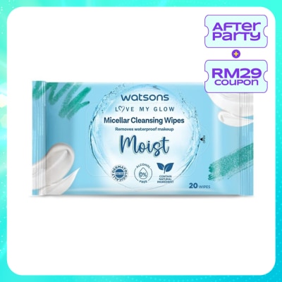 WATSONS Moisturising Facial Cleansing Wipes 20S