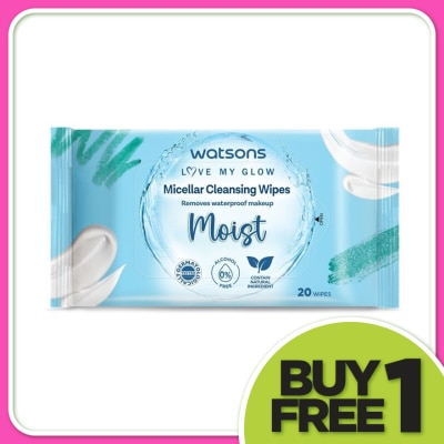 WATSONS Moisturising Facial Cleansing Wipes 20S