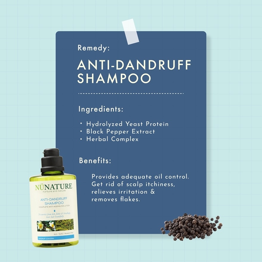 Nunature Anti-Dandruff Eco-Refill Shampoo 400ml