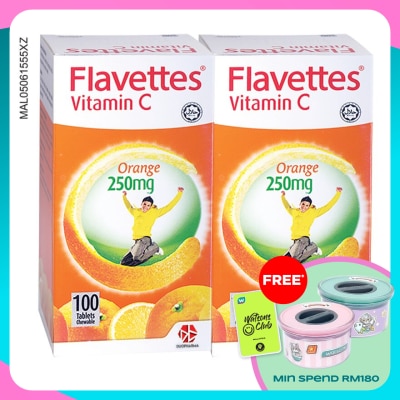 FLAVETTES Orange flavor Vitamin 250MG 100SX2