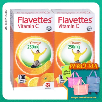 FLAVETTES - Orange flavor Vitamin 250MG 100SX2