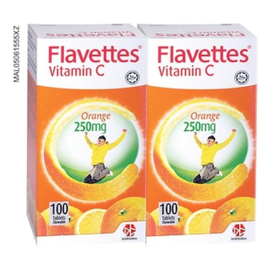 FLAVETTES - Orange flavor Vitamin 250MG 100SX2