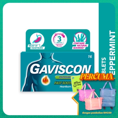 GAVISCON - Heartburn & Indigestion Relief Peppermint Tablet 16s