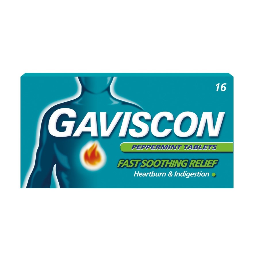 Heartburn & Indigestion Relief Peppermint Tablet 16s image