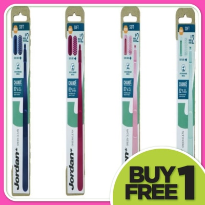 JORDAN Green Clean Change Toothbrush + 2 Refills 1's