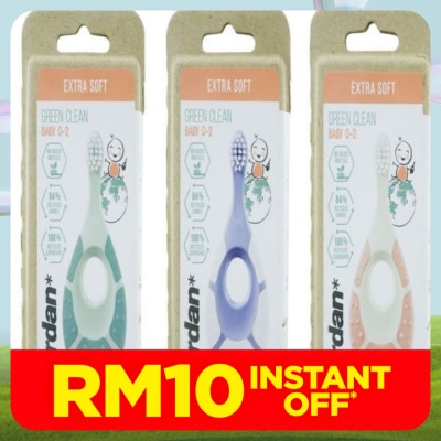 JORDAN Green Clean Toothbrush Baby Step 1 (0-2 Years) 1's