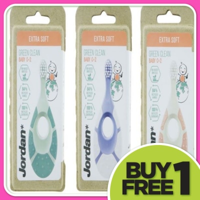JORDAN Green Clean Toothbrush Baby Step 1 (0-2 Years) 1's