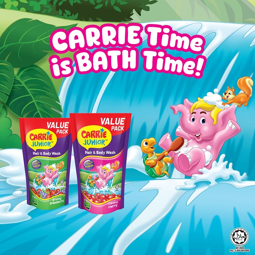 Hair & Body Wash Cheeky Cherry Refill Pack x2 500g