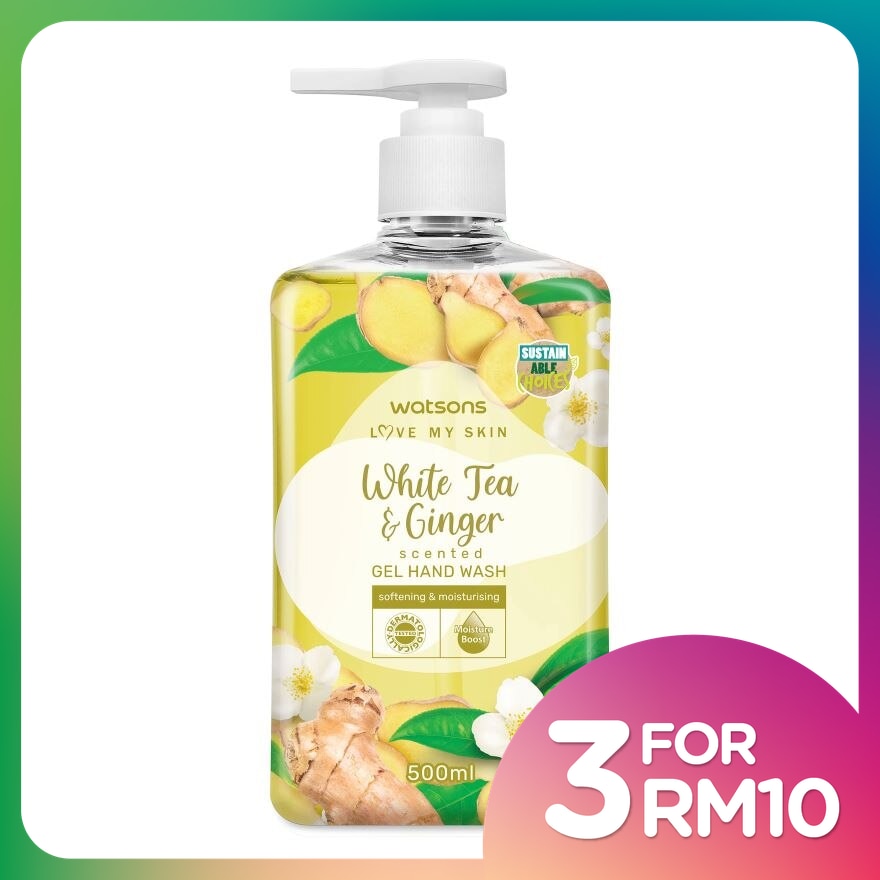 WHITE TEA & GINGER SCENTED GEL HAND WASH
