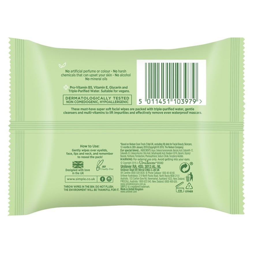 Kind to Skin Cleansing Facial Wipes 25's image
