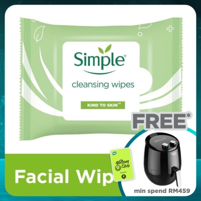 SIMPLE Kind to Skin Cleansing Facial Wipes 25's
