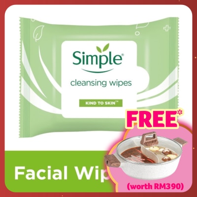 SIMPLE Kind to Skin Cleansing Facial Wipes 25's