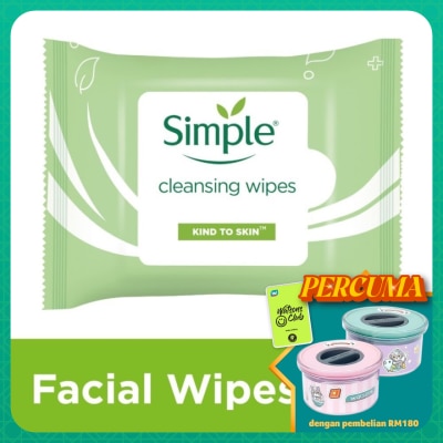 SIMPLE Kind to Skin Cleansing Facial Wipes 25's