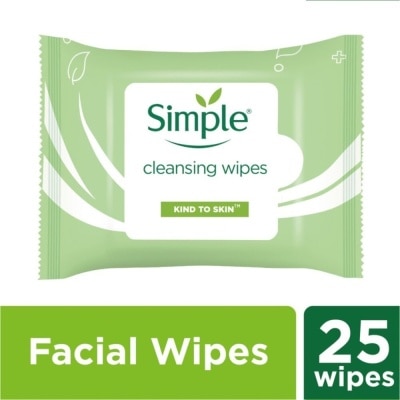 SIMPLE Kind to Skin Cleansing Facial Wipes 25's