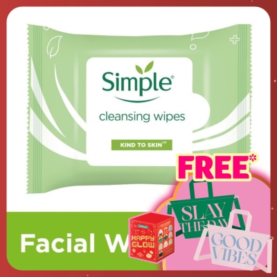 SIMPLE Kind to Skin Cleansing Facial Wipes 25's