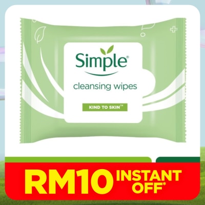 SIMPLE Kind to Skin Cleansing Facial Wipes 25's