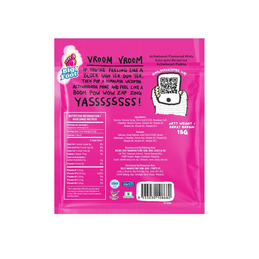 Actiwhoosh Energy Mint 15g/pack image
