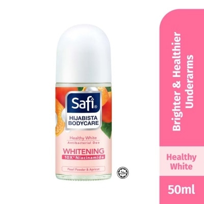 SAFI Hijabista Bodycare Antibacterial Deodorant Roll On Healthy White 50 Ml