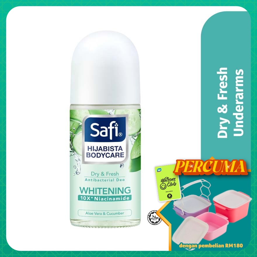 Hijabista Bodycare Antibacterial Deodorant Roll On Dry Fresh 50 Ml