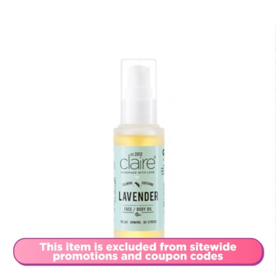 CLAIRE ORGANICS Lavender Face Body Oil 50ml