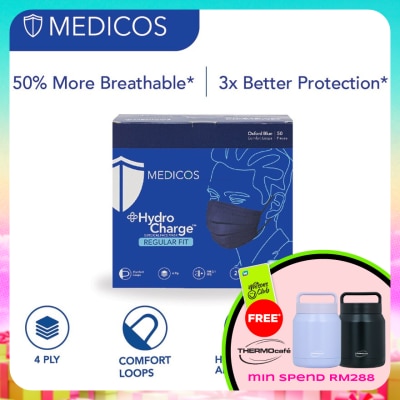 MEDICOS - 4ply Hydrocharge Regular Fit Oxford Blue 50's